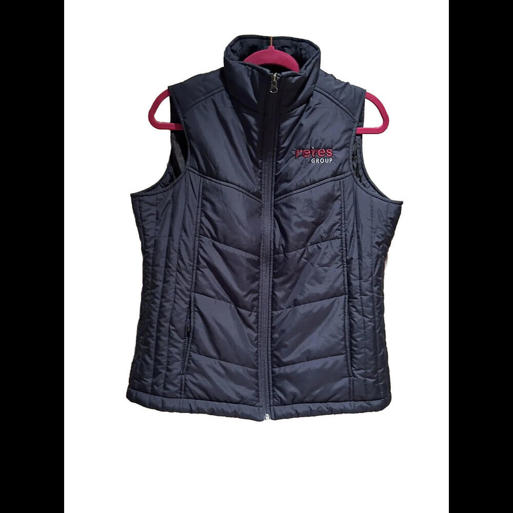 🦺Port Authority Women’s Navy Puffer Vest Size Ladies M Full Zip Zip Pockets